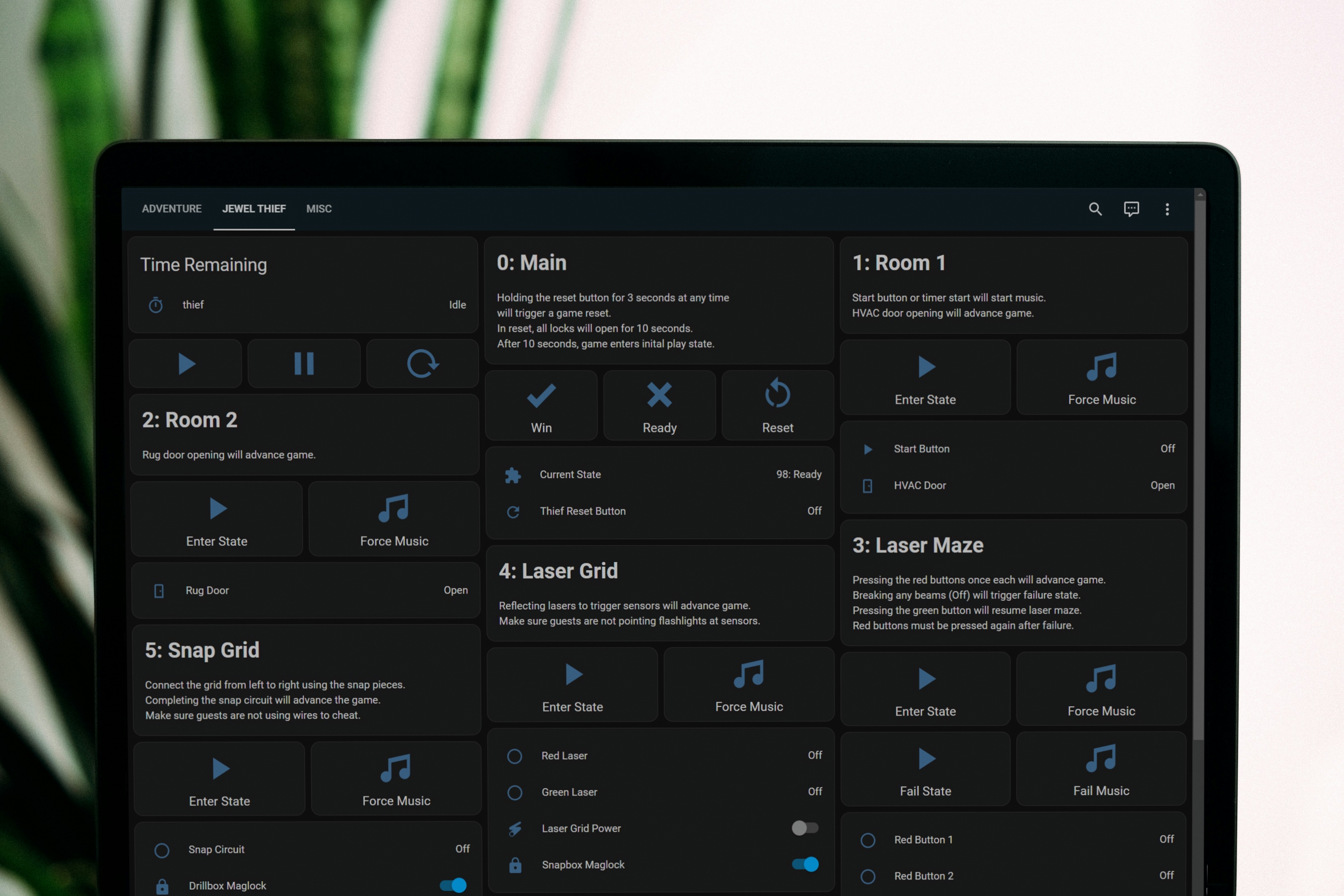 A screenshot of a custom dashboard built by Laplacier