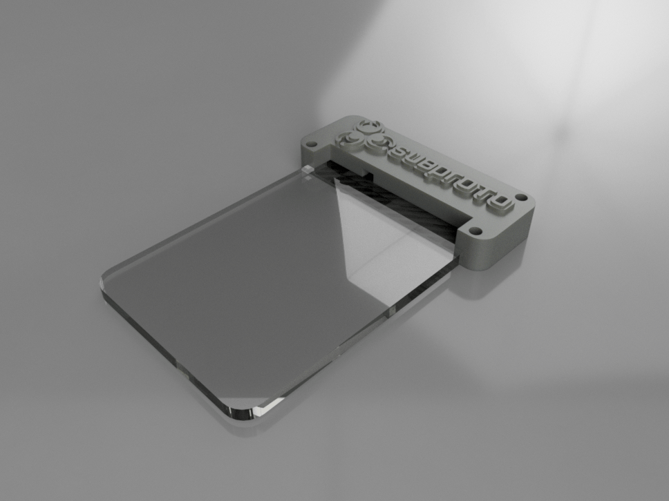 A 3d model rendering of the first LED badge design LED Badge v1
