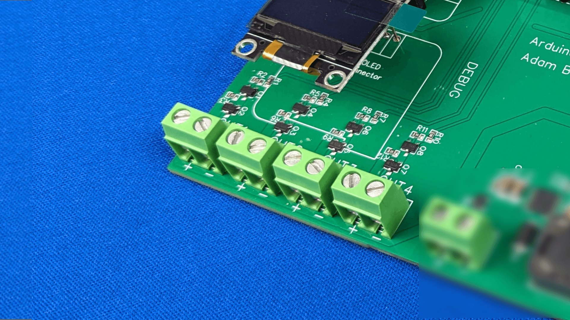 A picture of the power outputs on the Wemos D1 Board Power Outputs