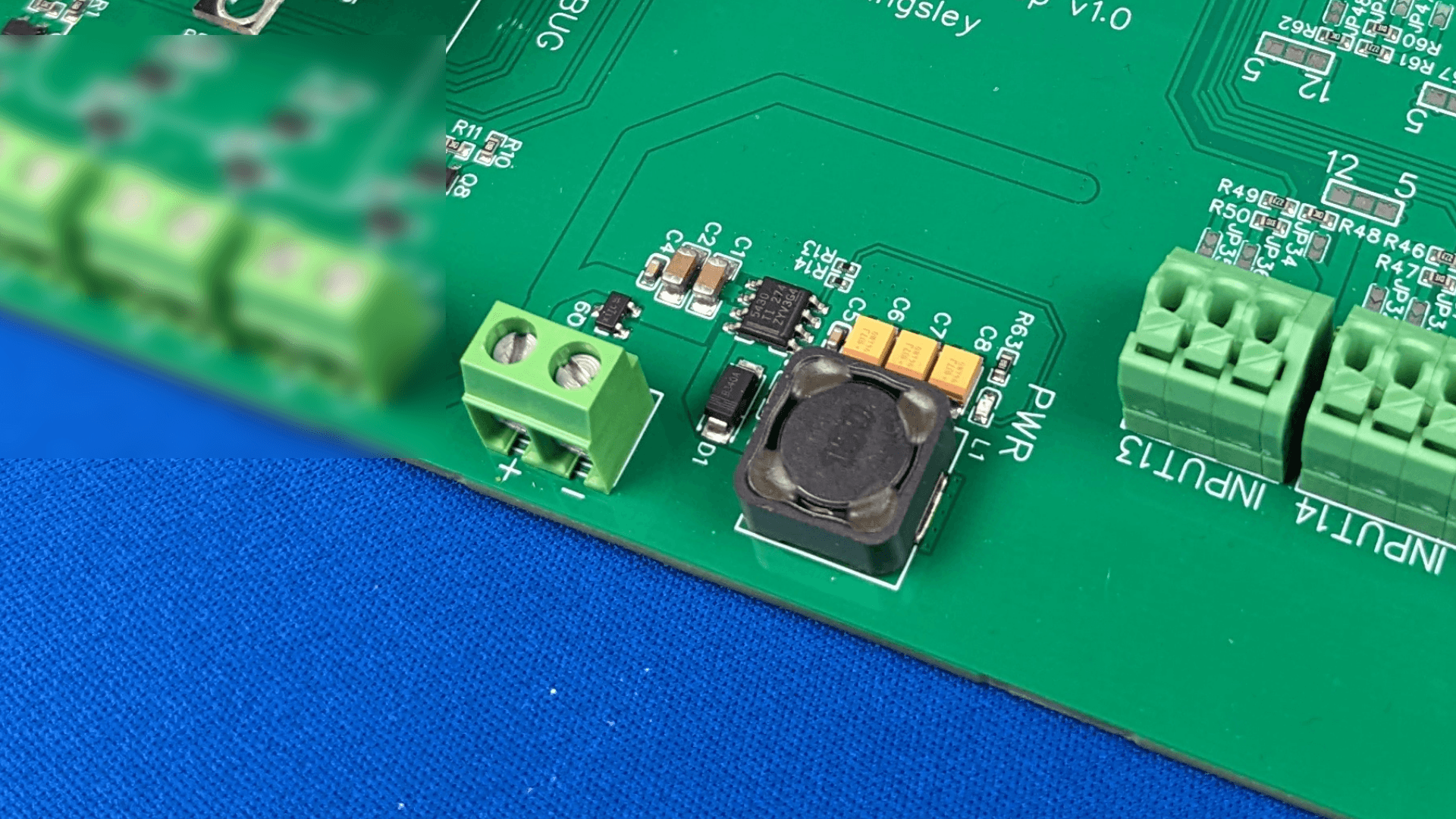 A picture of the power input on the Wemos D1 Board Power Input