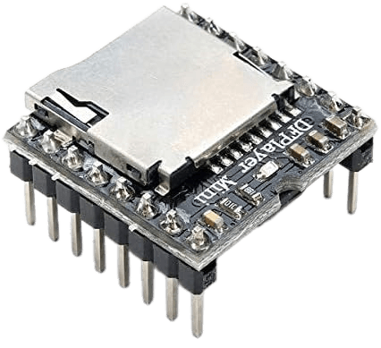 A picture of a DFPlayer module DFPlayer Module